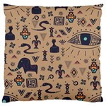 Vintage Tribal Seamless Pattern With Ethnic Motifs Large Flano Cushion Case (One Side) Front