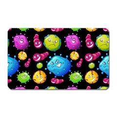 Seamless Background With Colorful Virus Magnet (rectangular) by Vaneshart