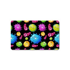 Seamless Background With Colorful Virus Magnet (name Card) by Vaneshart