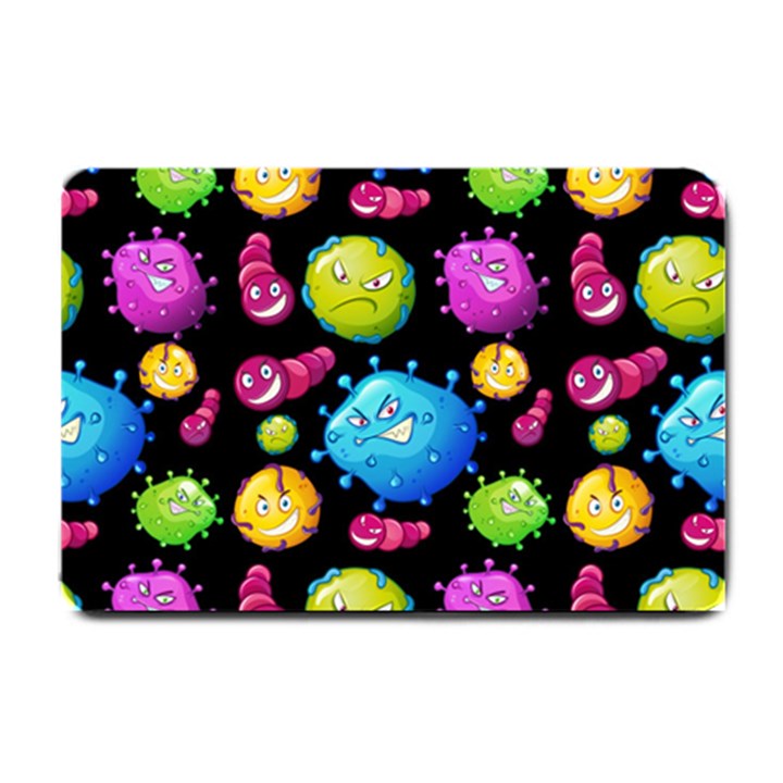 Seamless Background With Colorful Virus Small Doormat 