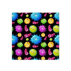 Seamless Background With Colorful Virus Satin Bandana Scarf