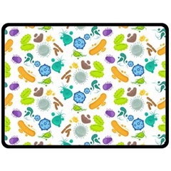 Bacteria Virus Seamless Pattern Fleece Blanket (large)  by Vaneshart