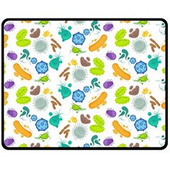 Bacteria Virus Seamless Pattern Fleece Blanket (medium)  by Vaneshart