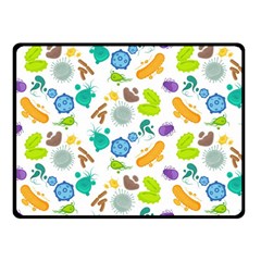 Bacteria Virus Seamless Pattern Fleece Blanket (small) by Vaneshart