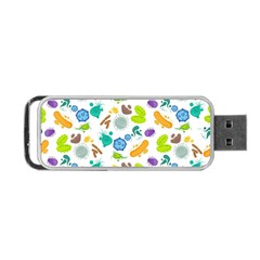 Bacteria Virus Seamless Pattern Portable Usb Flash (two Sides) by Vaneshart