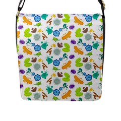 Bacteria Virus Seamless Pattern Flap Closure Messenger Bag (l) by Vaneshart