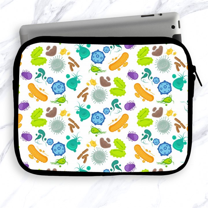 Bacteria Virus Seamless Pattern Apple iPad 2/3/4 Zipper Cases