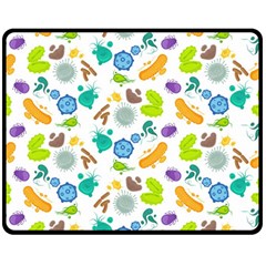 Bacteria Virus Seamless Pattern Double Sided Fleece Blanket (medium)  by Vaneshart