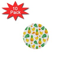 Tropical Fruits Pattern 1  Mini Buttons (10 Pack) 