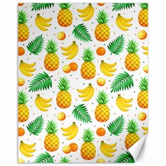 Tropical Fruits Pattern Canvas 11  X 14  by Vaneshart