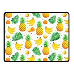 Tropical Fruits Pattern Fleece Blanket (small) by Vaneshart