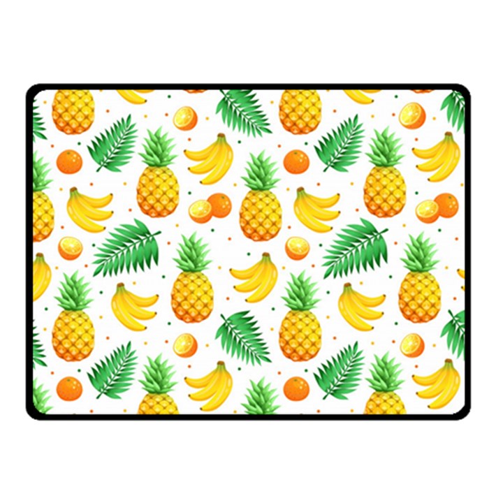 Tropical Fruits Pattern Double Sided Fleece Blanket (Small) 