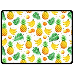 Tropical Fruits Pattern Double Sided Fleece Blanket (large)  by Vaneshart