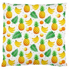 Tropical Fruits Pattern Large Flano Cushion Case (one Side) by Vaneshart