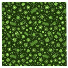 Seamless Pattern With Viruses Wooden Puzzle Square by Vaneshart