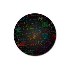 Mathematical Colorful Formulas Drawn By Hand Black Chalkboard Magnet 3  (round) by Vaneshart