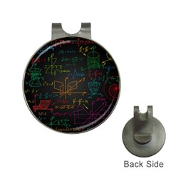 Mathematical Colorful Formulas Drawn By Hand Black Chalkboard Hat Clips With Golf Markers by Vaneshart