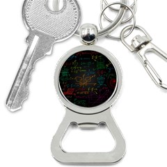 Mathematical Colorful Formulas Drawn By Hand Black Chalkboard Bottle Opener Key Chain by Vaneshart