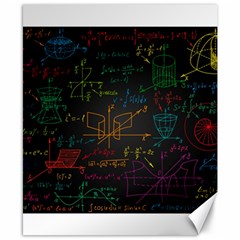 Mathematical Colorful Formulas Drawn By Hand Black Chalkboard Canvas 8  X 10  by Vaneshart