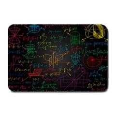 Mathematical Colorful Formulas Drawn By Hand Black Chalkboard Plate Mats by Vaneshart