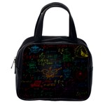 Mathematical Colorful Formulas Drawn By Hand Black Chalkboard Classic Handbag (One Side) Front