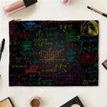 Mathematical Colorful Formulas Drawn By Hand Black Chalkboard Cosmetic Bag (XL) Front