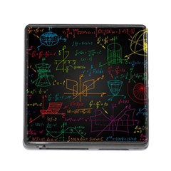 Mathematical Colorful Formulas Drawn By Hand Black Chalkboard Memory Card Reader (square 5 Slot) by Vaneshart