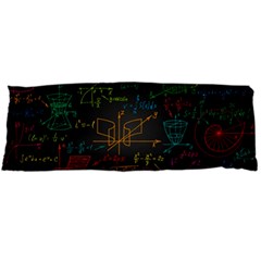 Mathematical Colorful Formulas Drawn By Hand Black Chalkboard Body Pillow Case (dakimakura) by Vaneshart