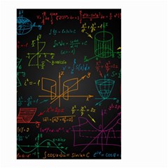 Mathematical Colorful Formulas Drawn By Hand Black Chalkboard Small Garden Flag (two Sides) by Vaneshart