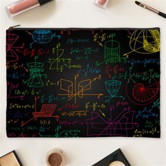 Mathematical Colorful Formulas Drawn By Hand Black Chalkboard Cosmetic Bag (xxxl) by Vaneshart