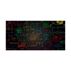 Mathematical Colorful Formulas Drawn By Hand Black Chalkboard Yoga Headband by Vaneshart