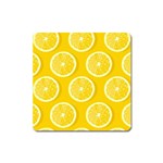 Lemon Fruits Slice Seamless Pattern Square Magnet Front