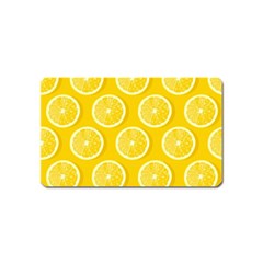 Lemon Fruits Slice Seamless Pattern Magnet (name Card) by Vaneshart