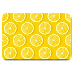 Lemon Fruits Slice Seamless Pattern Large Doormat  by Vaneshart