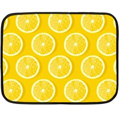 Lemon Fruits Slice Seamless Pattern Fleece Blanket (mini) by Vaneshart