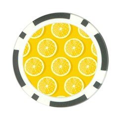 Lemon Fruits Slice Seamless Pattern Poker Chip Card Guard (10 Pack) by Vaneshart