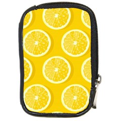 Lemon Fruits Slice Seamless Pattern Compact Camera Leather Case by Vaneshart