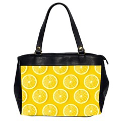 Lemon Fruits Slice Seamless Pattern Oversize Office Handbag (2 Sides) by Vaneshart