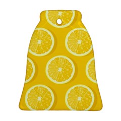 Lemon Fruits Slice Seamless Pattern Bell Ornament (two Sides) by Vaneshart