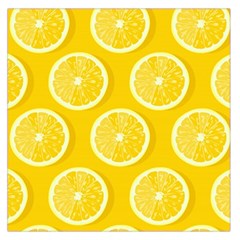 Lemon Fruits Slice Seamless Pattern Large Satin Scarf (square) by Vaneshart