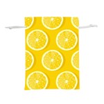 Lemon Fruits Slice Seamless Pattern Lightweight Drawstring Pouch (S) Back