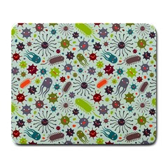 Seamless Pattern With Viruses Large Mousepads by Vaneshart