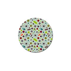 Seamless Pattern With Viruses Golf Ball Marker (10 Pack) by Vaneshart