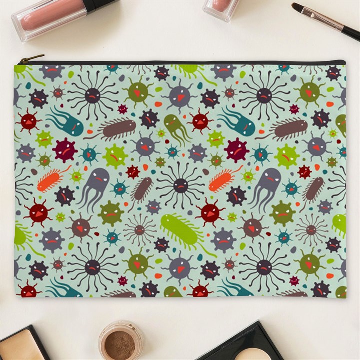 Seamless Pattern With Viruses Cosmetic Bag (XXXL)