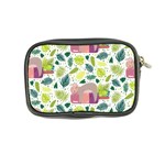 Cute Sloth Sleeping Ice Cream Surrounded By Green Tropical Leaves Coin Purse Back