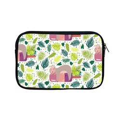 Cute Sloth Sleeping Ice Cream Surrounded By Green Tropical Leaves Apple Macbook Pro 13  Zipper Case by Vaneshart