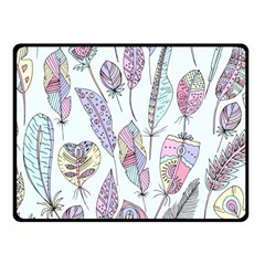 Vector Illustration Seamless Multicolored Pattern Feathers Birds Fleece Blanket (small) by Vaneshart