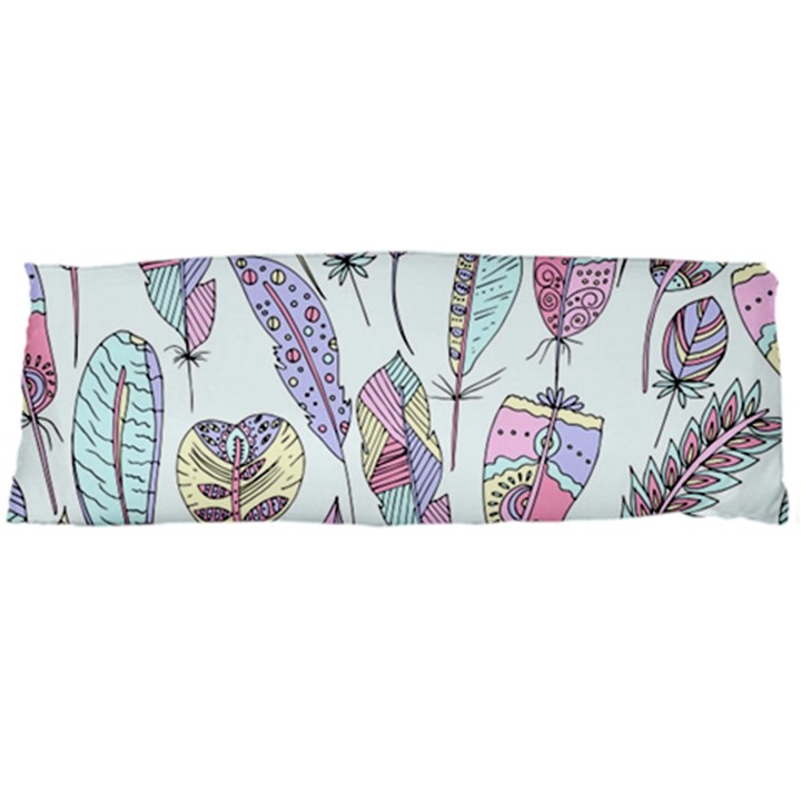 Vector Illustration Seamless Multicolored Pattern Feathers Birds Body Pillow Case (Dakimakura)