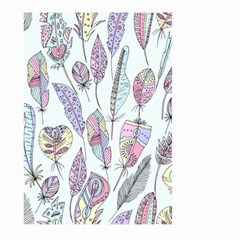 Vector Illustration Seamless Multicolored Pattern Feathers Birds Large Garden Flag (two Sides) by Vaneshart