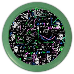 Math Linear Mathematics Education Circle Background Color Wall Clock by Vaneshart